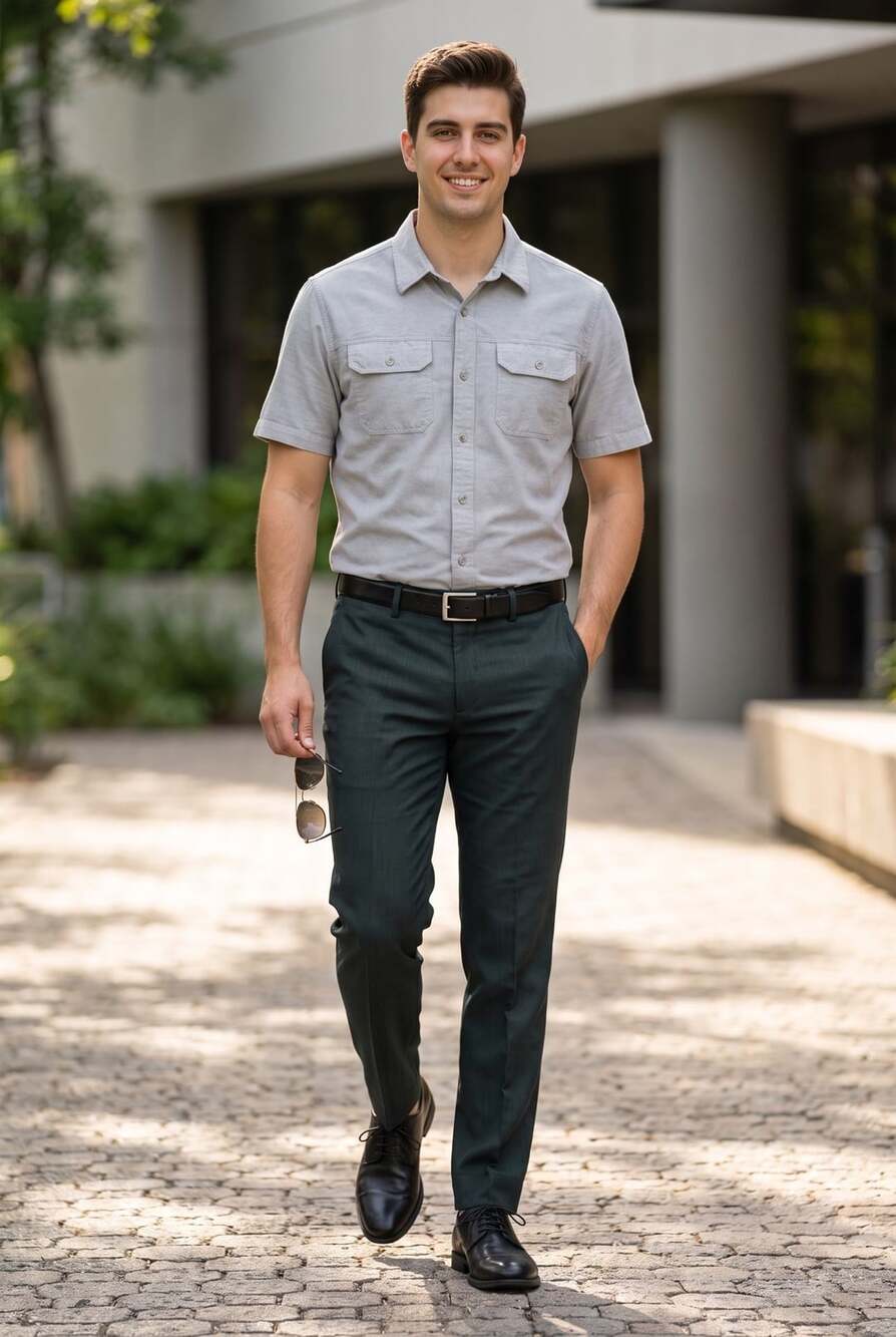 Dolce & Gabbana Dress Pants Dark Green Textured Pattern